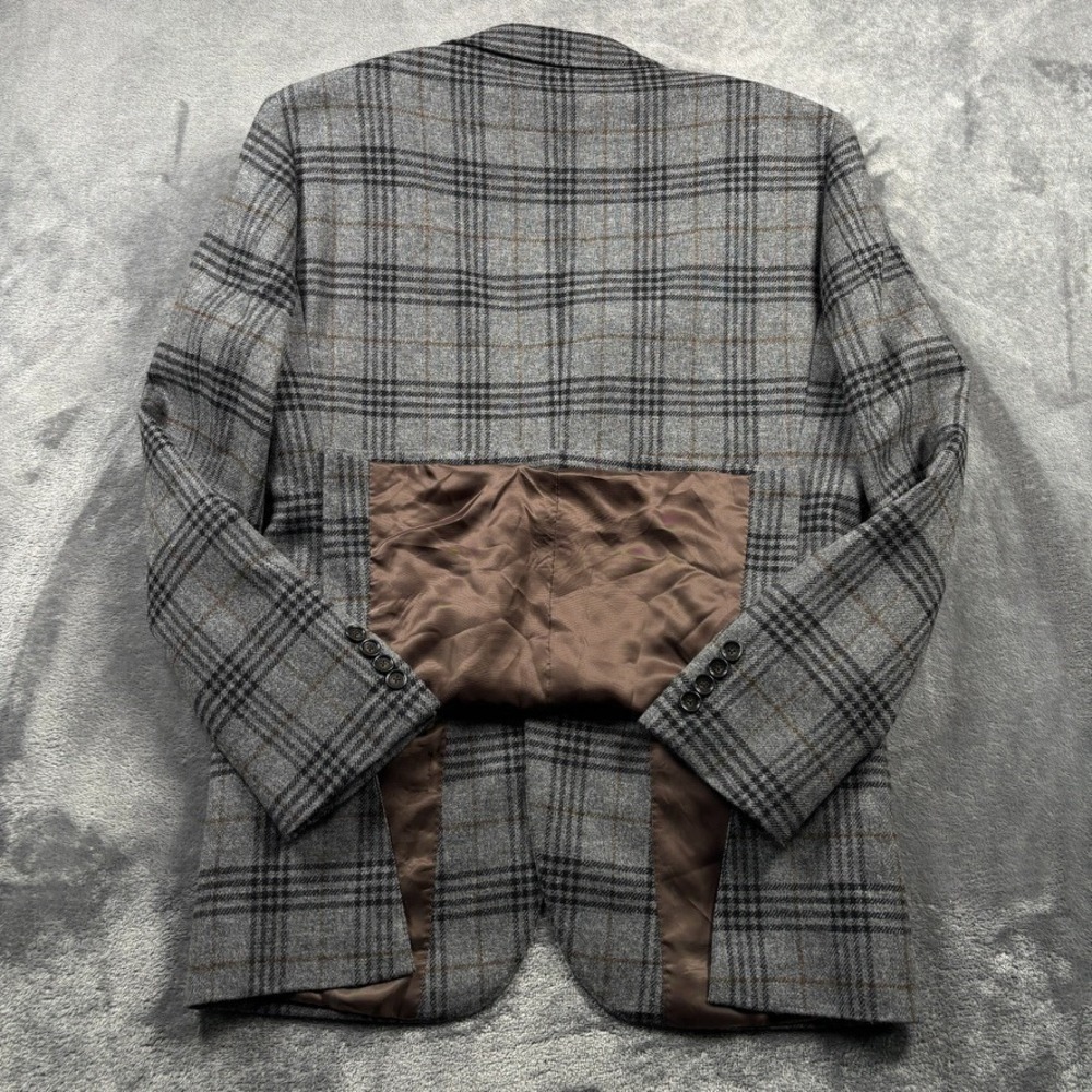 J Crew Ludlow Sport Coat Mens 38R Gray Glen Plaid Irish Wool Magee of Donegal - Picture 10 of 15